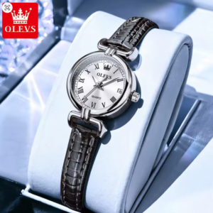 OLEVS 5645 ساعات نسائية جديدة أنيقة التاريخ الأصلي كوارتز ساعة اليد مقاوم للماء